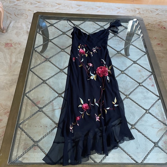 Betsey Johnson Dresses & Skirts - Betsey Johnson embroidered sequin silk dress